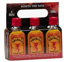 Kit 6 Miniaturas Fireball 50 ml